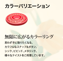 カラーバリエーション：無限に広がるカラーリング